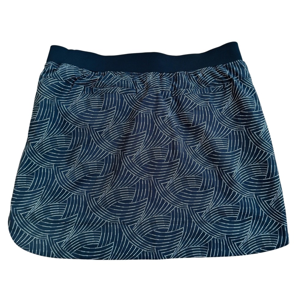 Cypress Club Womens Blue Geometric Print Golf Tennis Skort Size Large L pockets